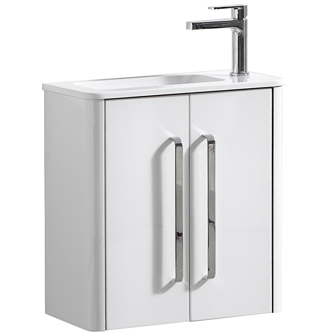 Imex Suburb Wall Mounted Double Door Cloakroom Cabinet And Basin