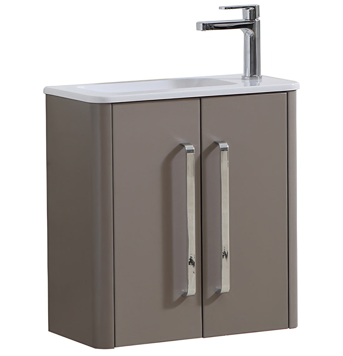 Imex Suburb Wall Mounted Double Door Cloakroom Cabinet And Basin