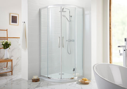 Elegant Haven Cara 1000 X 1000 Chrome Double Door Quadrant Shower Enclosure
