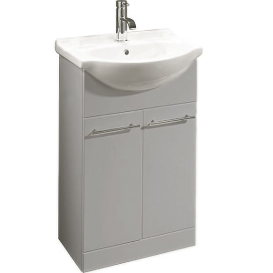 Elegant Haven Turnberry 550 Grey Gloss Cloakroom Unit And Basin 29607-