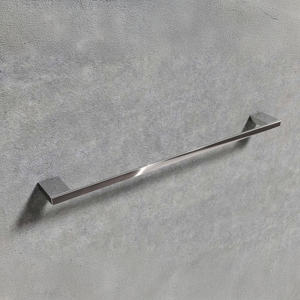 Cubic Chrome Single Towel Bar 600mm