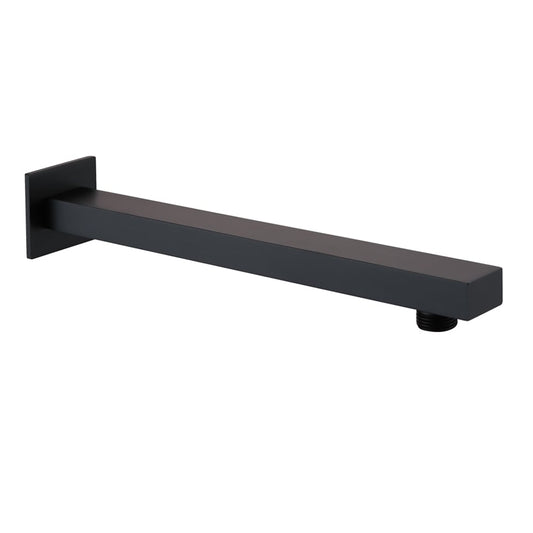 Zena Matt Black Square Shower Arm 300mm