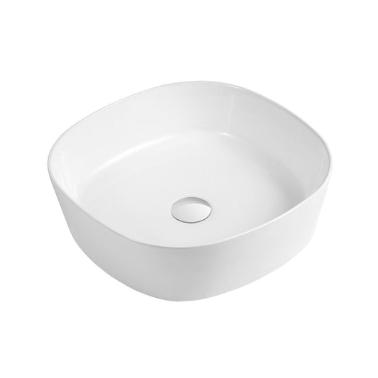 Accadia White Curved Countertop Basin