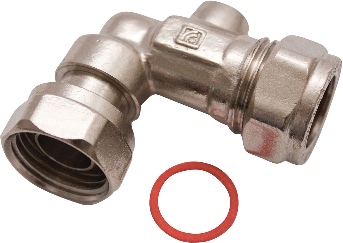 Chrome Angled Service Valve 15mm x ½"