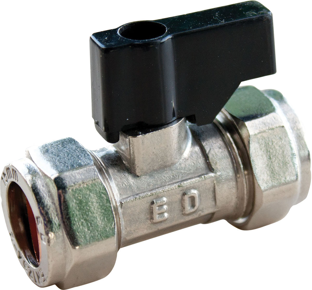 Chrome Isolator Valve with Handle 15mm