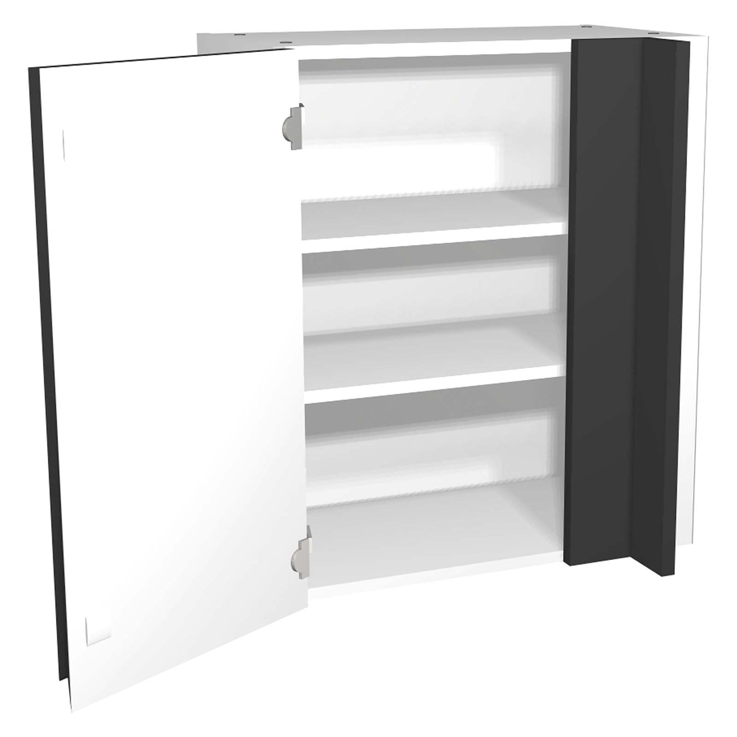 Capri Dark Grey 600mm Straight Corner Wall Unit