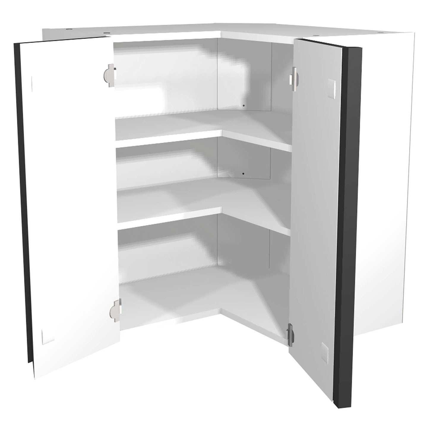 Capri Dark Grey 635mm Corner Wall Unit