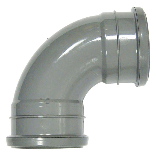 Grey 110mm Soil 92.5° Double Socket Bend