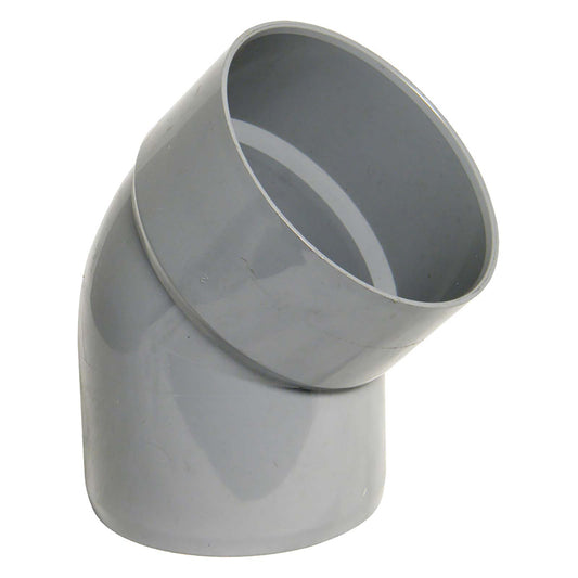 FloPlast Grey 110mm Soil 135° Double Solvent Socket Bend