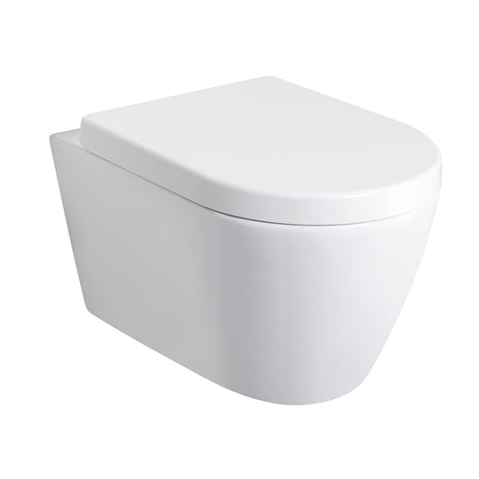 Elegant Haven Jura Rimless Wall Hung Pan And Soft Close Seat 43123-