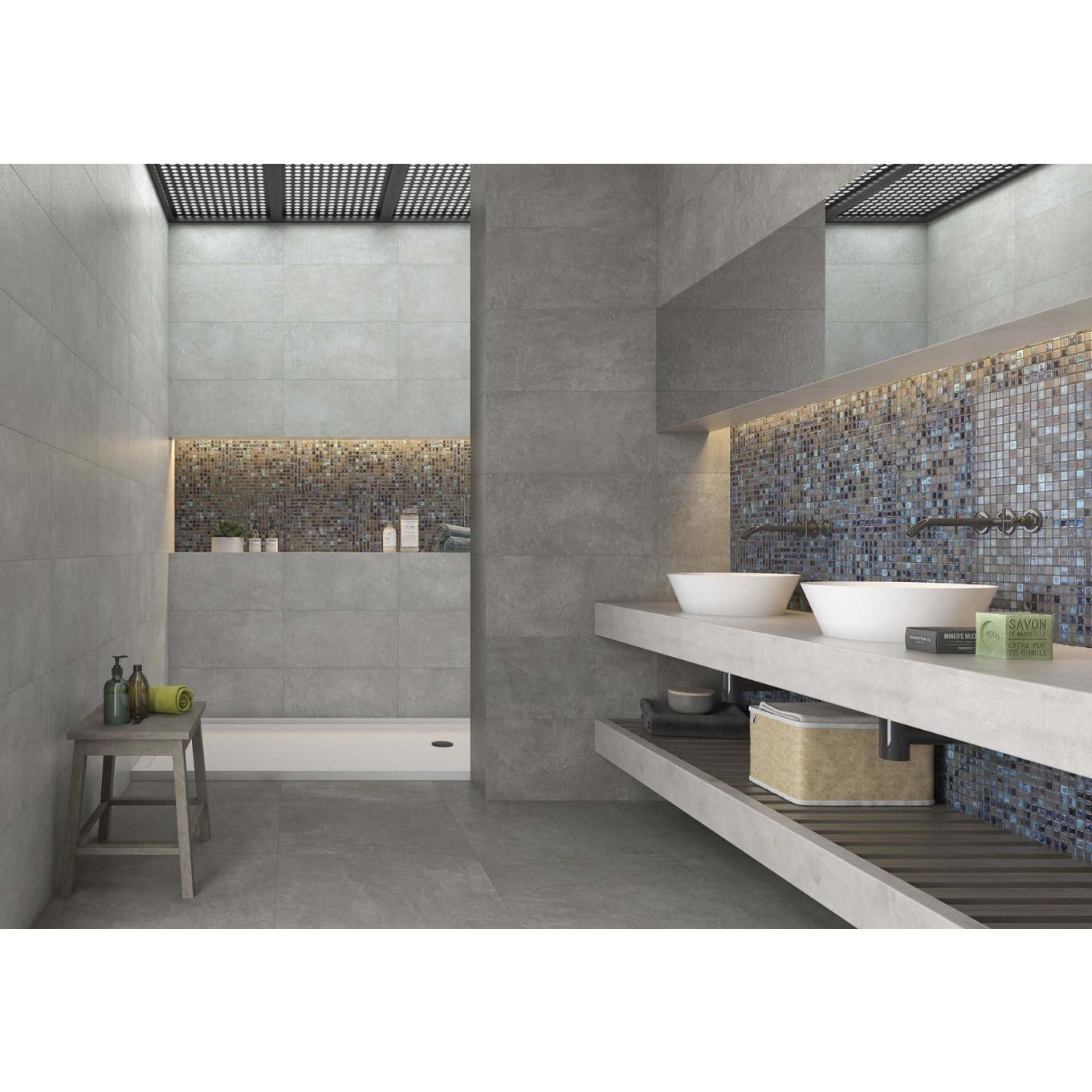 Sidewalk Gris Plain Porcelain Tile 450x900mm