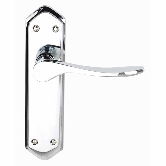 Calver Latch Door Handles Polished Chrome Premier