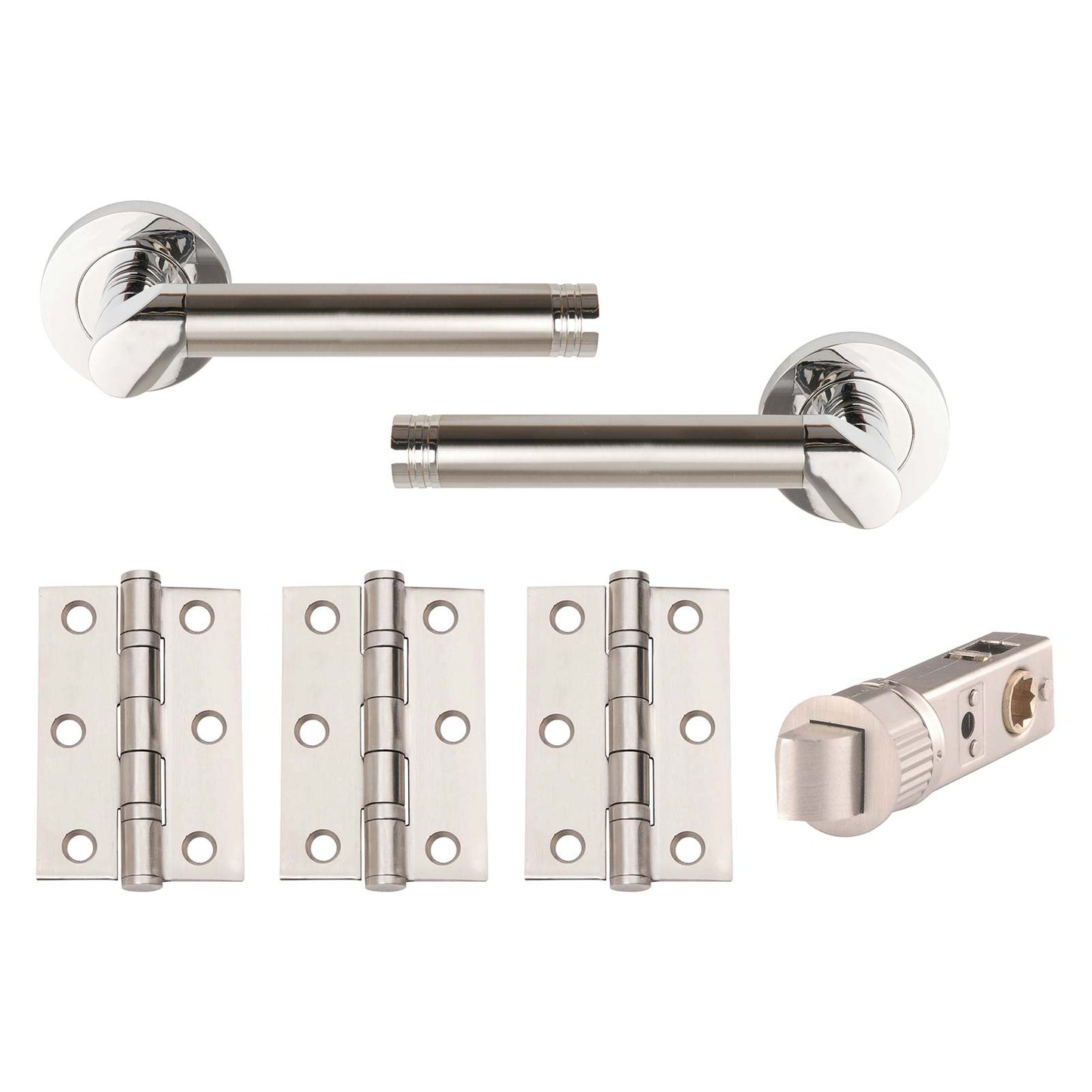 Callisto Smart Latch Door Pack Polished / Satin Chrome