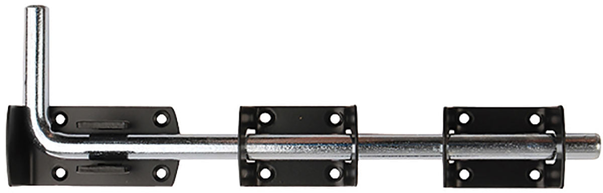 Garage Door Drop Bolt Black Japanned 457mm