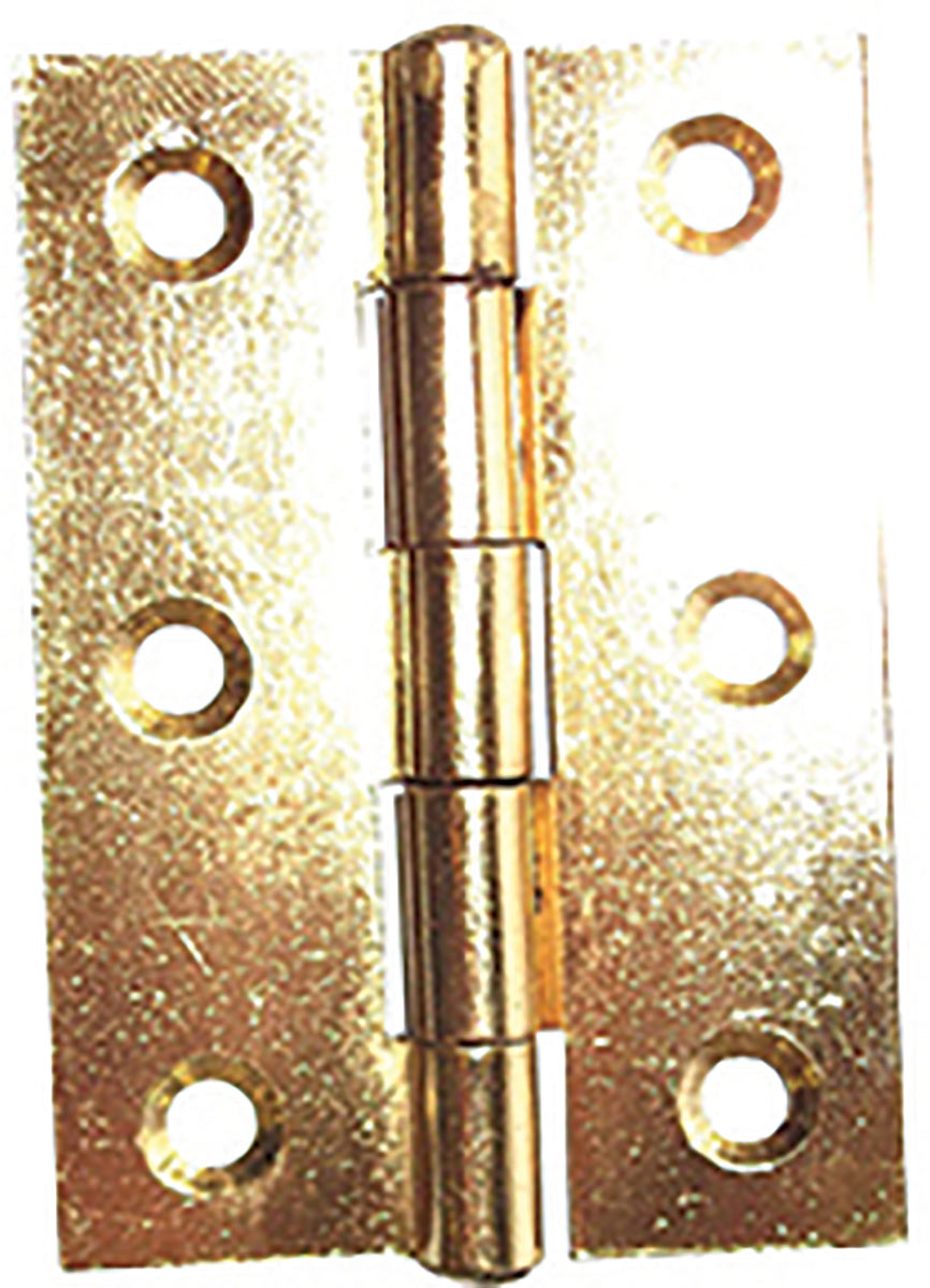 Butt Hinges Brass Plated 63mm Pack 2