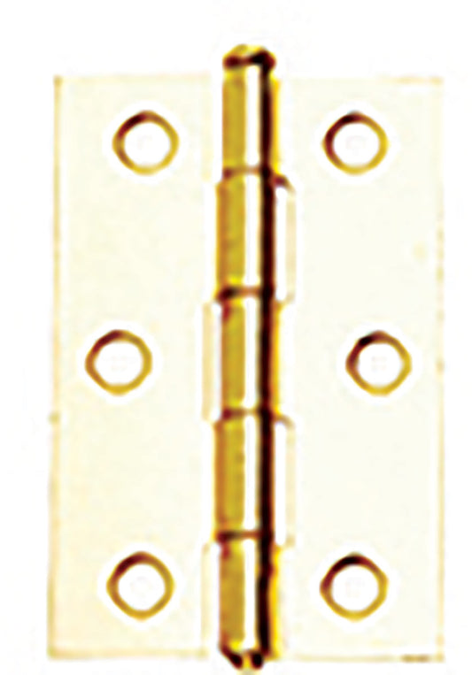 Butt Hinges Brass Plated 50mm Pack 2