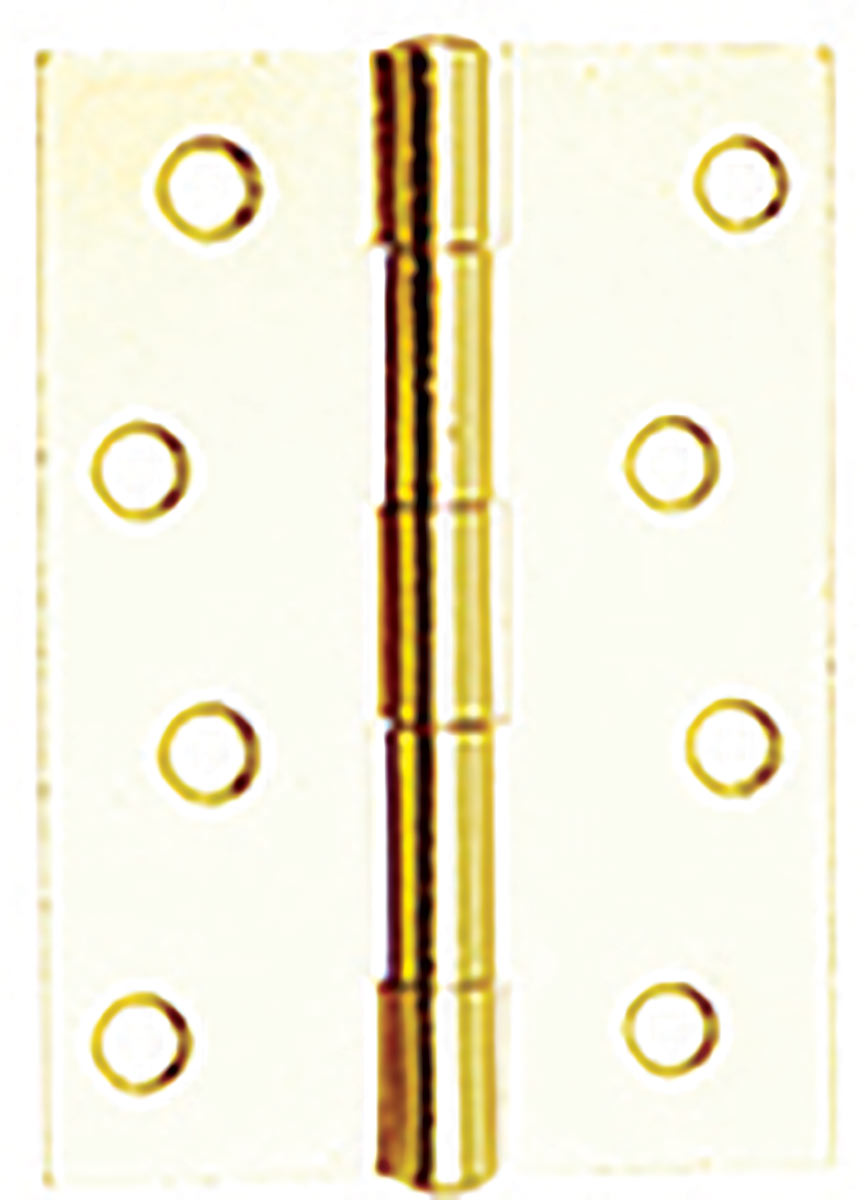 Butt Hinges Brass Plated 100mm Pack 2