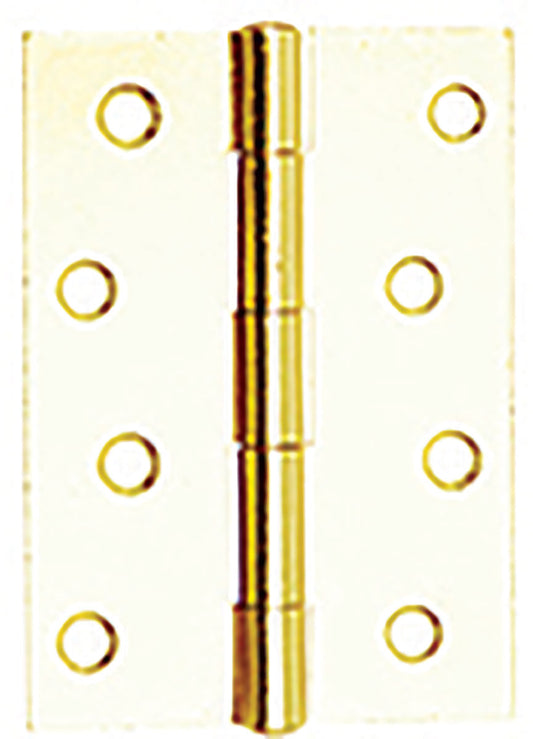 Butt Hinges Brass Plated 100mm Pack 2