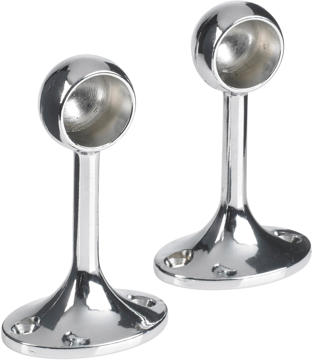 Chrome Colorail Deluxe End Bracket Pack 2