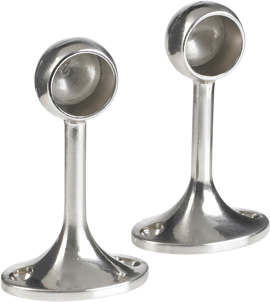 Brushed Nickel Colorail Deluxe End Bracket Pack 2