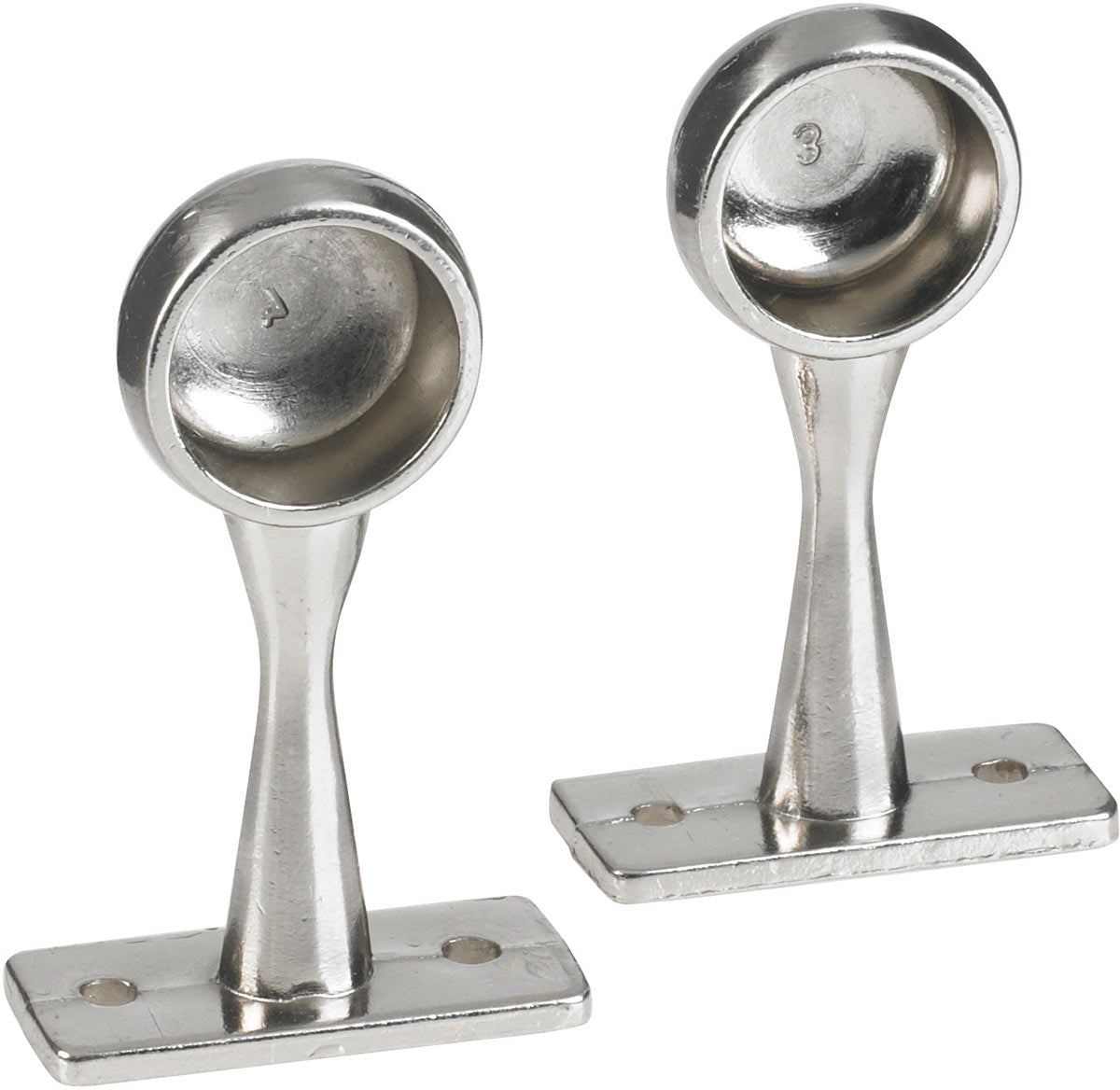 Brushed Nickel Colorail Standard End Bracket Pack 2