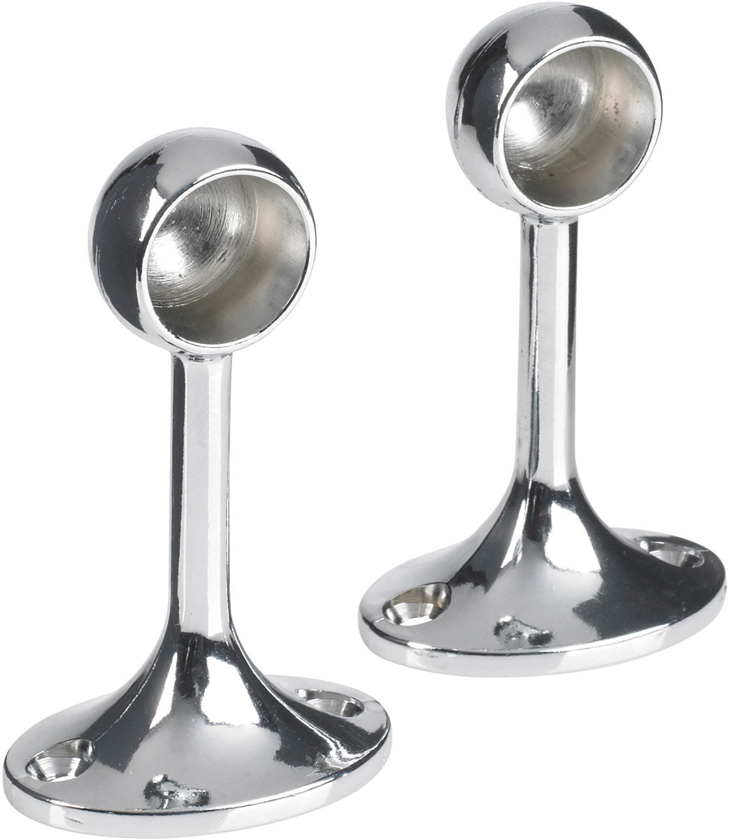 Chrome Colorail Deluxe End Bracket Pack 2