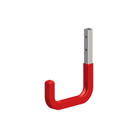 Galvanised Steel Wall Hook Red