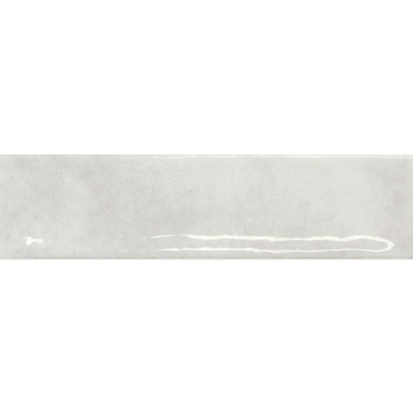 Babylon Silver Gloss Ceramic Brick Tile 246x60mm