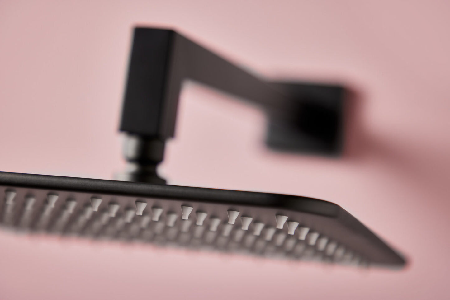 Square Shower Arm & Head Matte Black