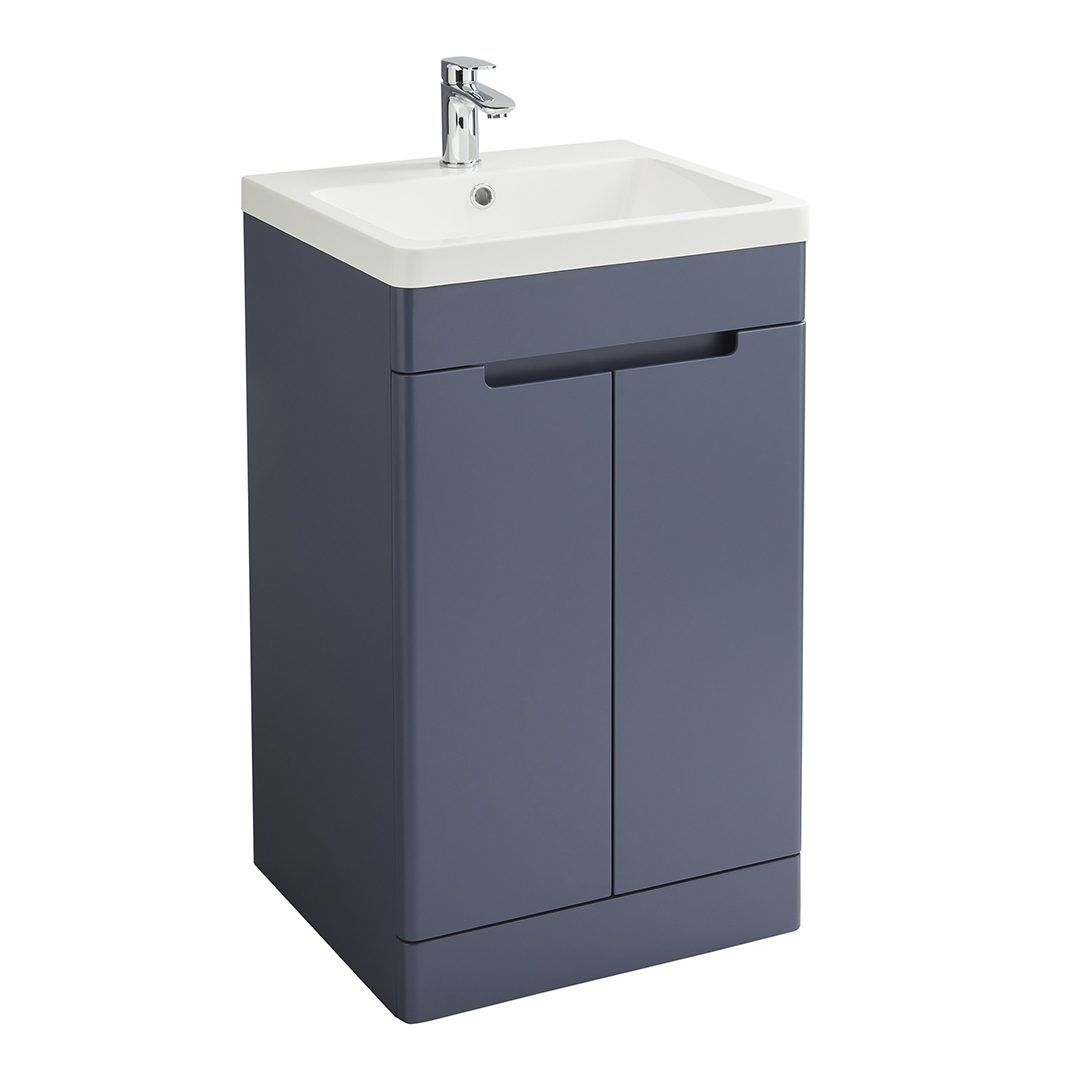 Elegant Haven Selkirk 500 Loch Blue Floor Standing 2 Door Unit And Basin 53003-53000/5