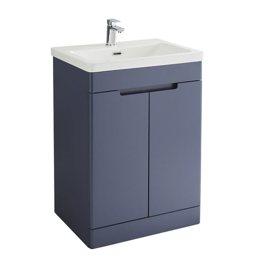 Elegant Haven Selkirk 600 Loch Blue Floor Standing 2 Door Unit And Basin 53103-53100/5
