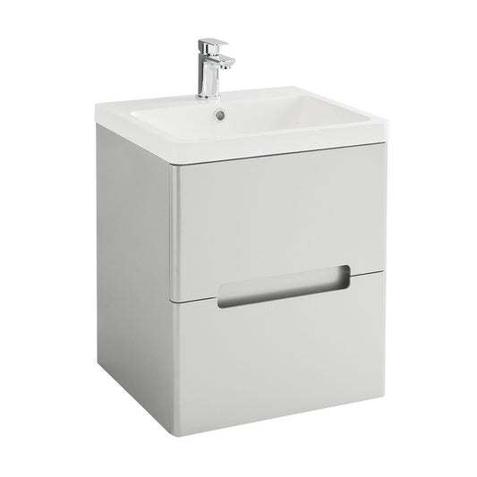 Elegant Haven Selkirk 500 Matt Grey Wall Mounted 2 Door Unit And Basin 53207-53000/5