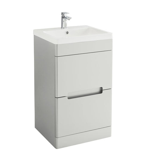 Elegant Haven Selkirk 500 Matt Grey Floor Standing 2 Drawer Unit And Basin 53307-53000/5