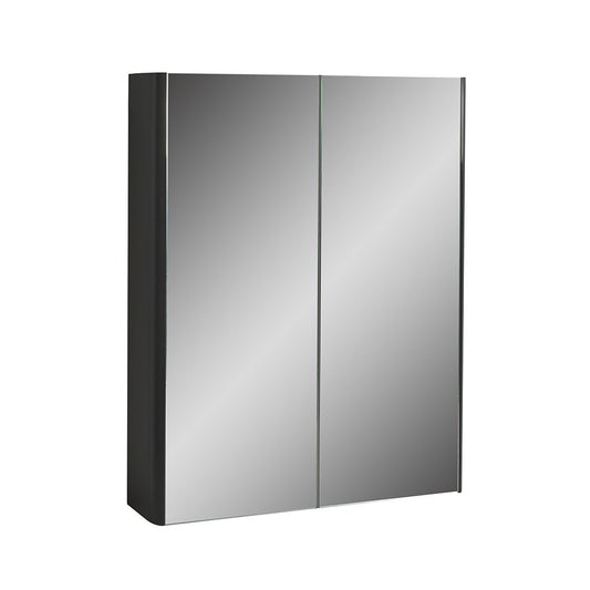 Elegant Haven Fife 600mm 2 Door Matt Slate Bathroom Mirror Cabinet