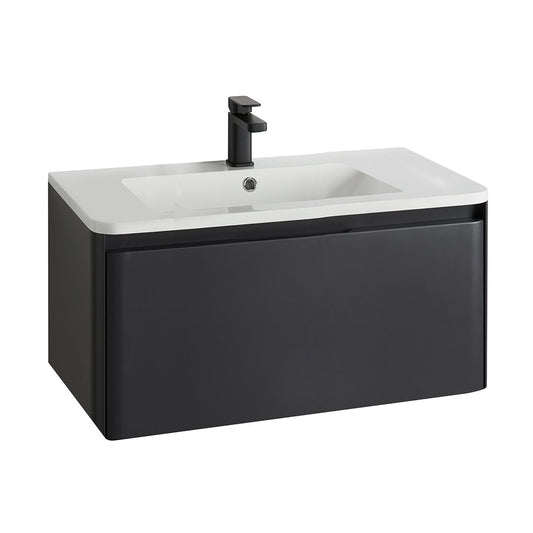 Elegant Haven Fife 800 Matt Slate Wall Mounted 1 Drawer Unit And Basin 55407-