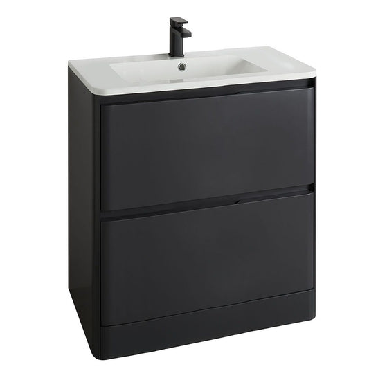 Elegant Haven Fife 800 Matt Slate Floor Standing 2 Drawer Unit And Basin 55807-