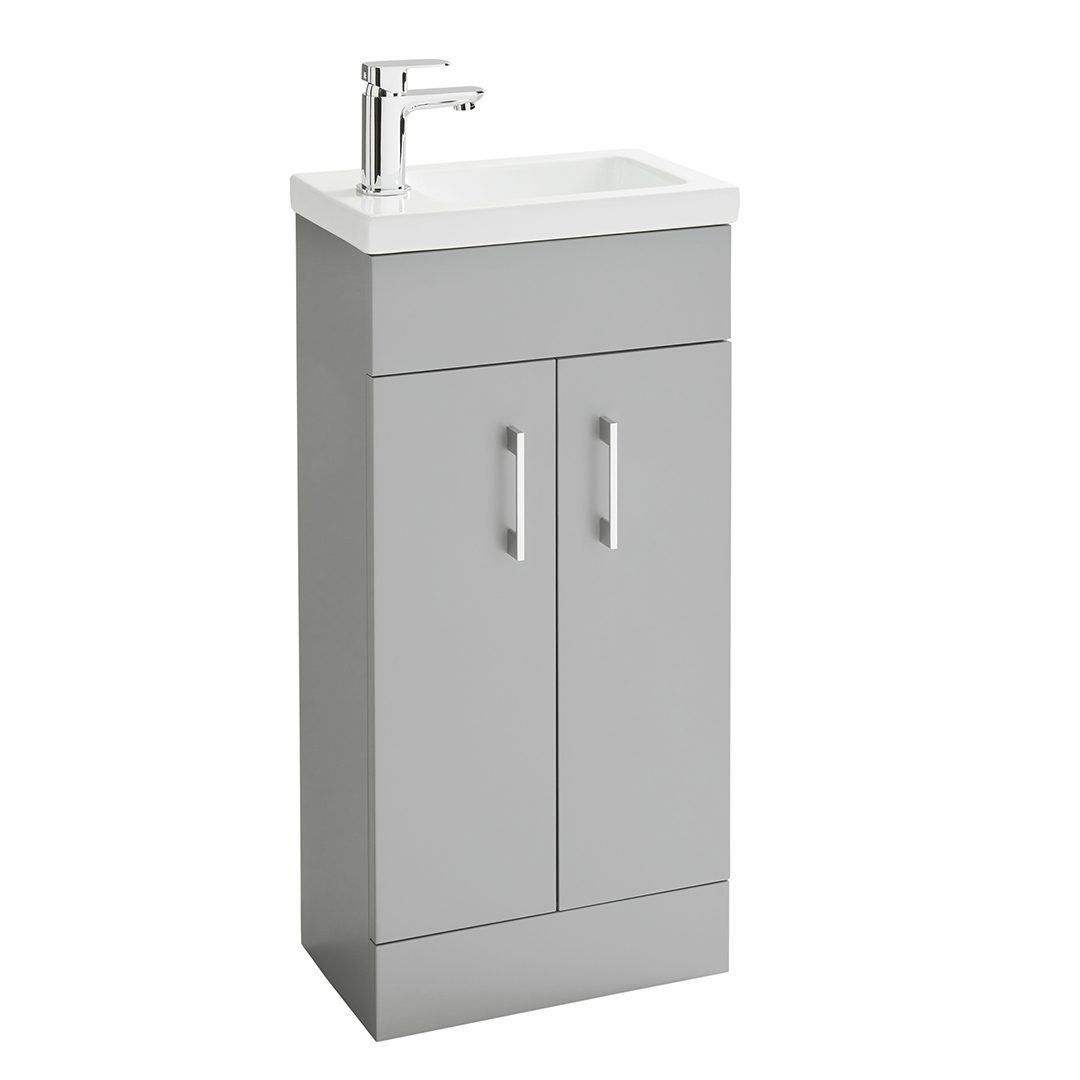 Elegant Haven Lomond 400 Floor Standing Matt Stone Slim Unit And Armastone Basin 57107-