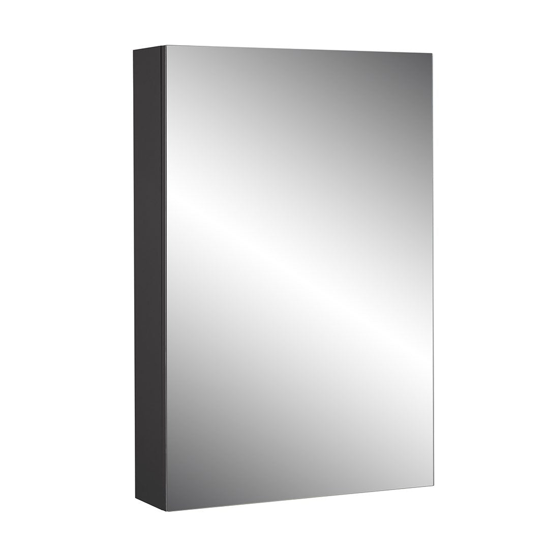 Elegant Haven Lomond 500mm 1 Door Gloss Anthracite Bathroom Mirror Cabinet