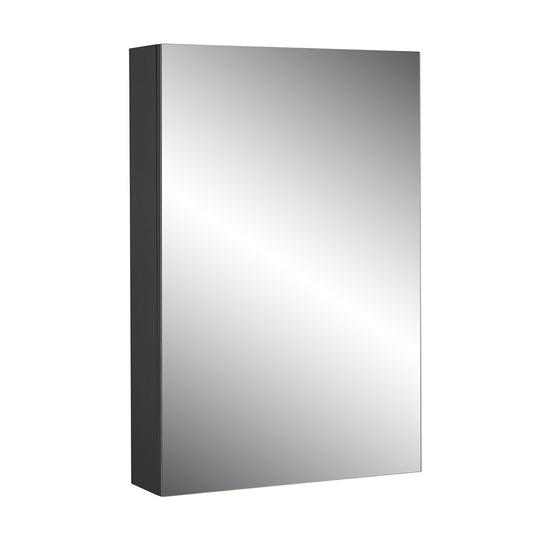 Elegant Haven Lomond 500mm 1 Door Gloss Anthracite Bathroom Mirror Cabinet
