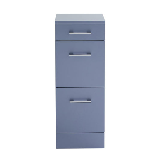 Elegant Haven Lomond 300 Storm Blue Slim Floor Standing 3 Drawer Unit