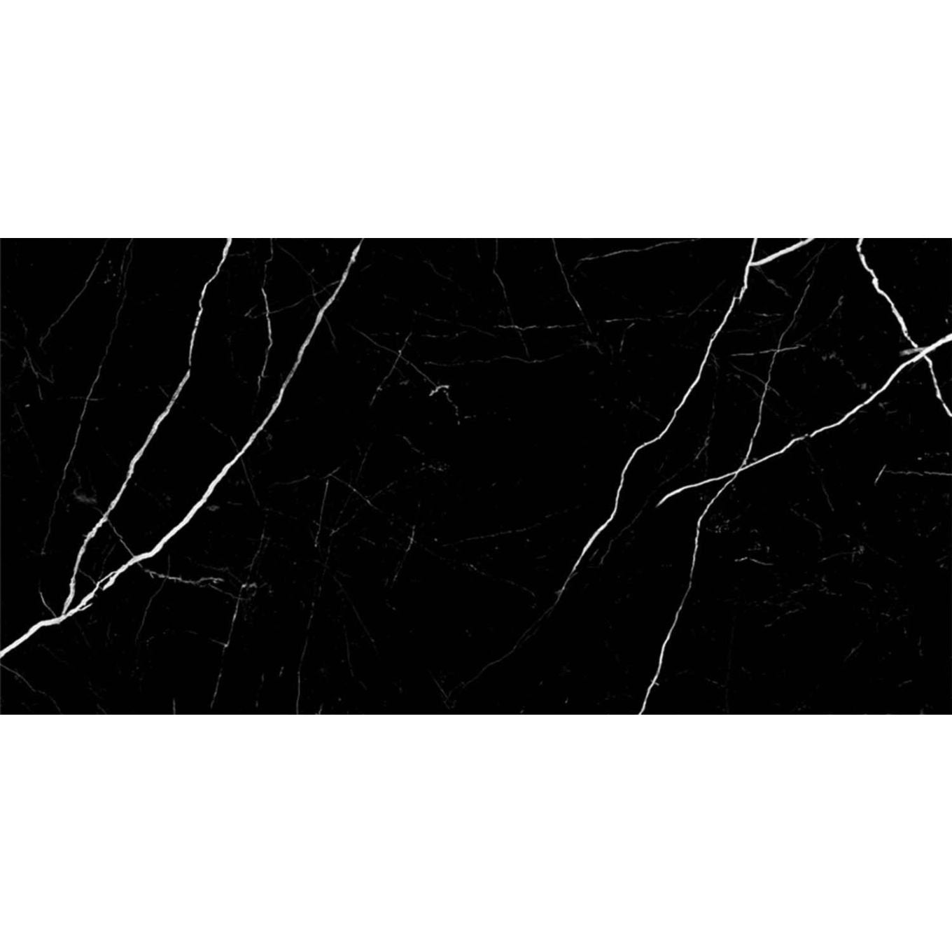 Terrassa Negro Black Marble Polished Porcelain Tile 600x1200mm