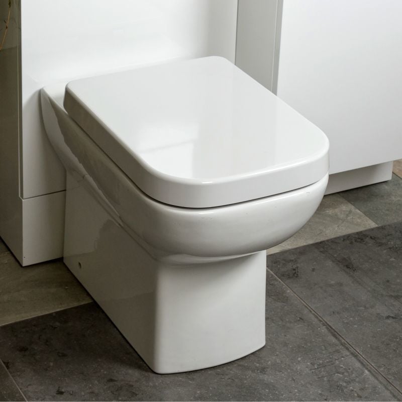 Alfrick Back To Wall Toilet with Soft Close Wrap Over Seat