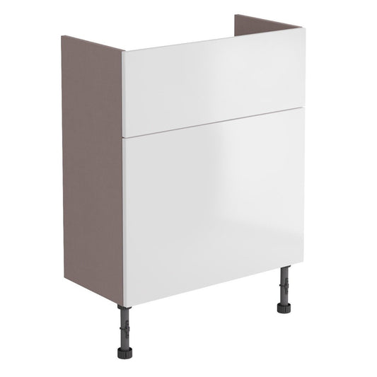 Surrey White Gloss Fitted Furniture WC Unit 600mm