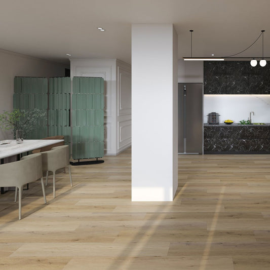 Stirling Beige Rigid Core SPC Vinyl Wood Plank Flooring 182x1220mm