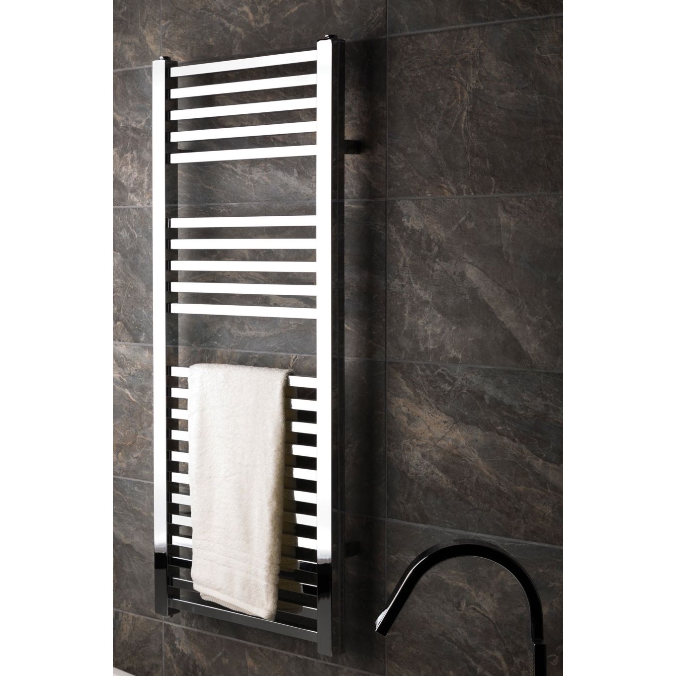 Vest Chrome Designer Heated Towel Rail 1200x490mm