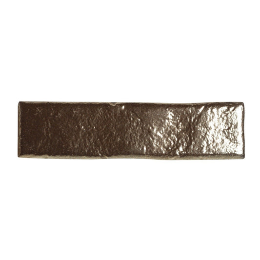 Orient Silver Metallic Porcelain Brick Tile 70x280mm