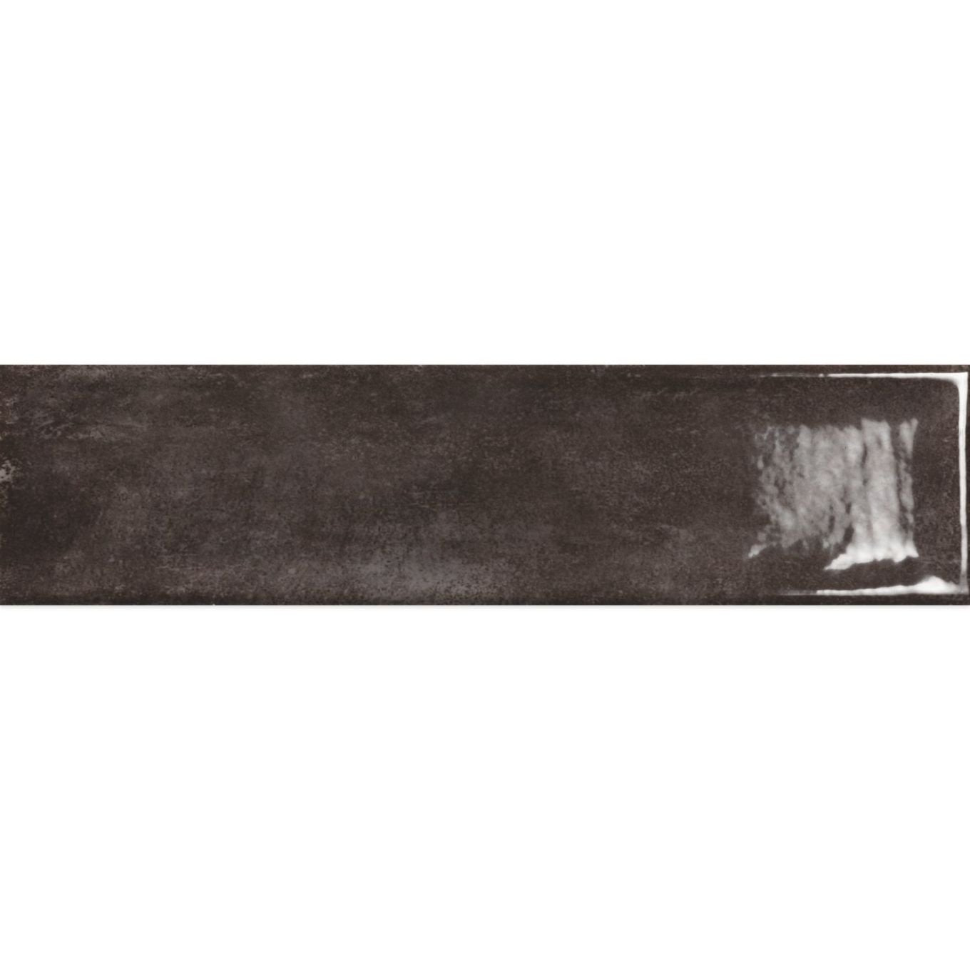 Navajo Noir Gloss Porcelain Brick Tile 75x300mm