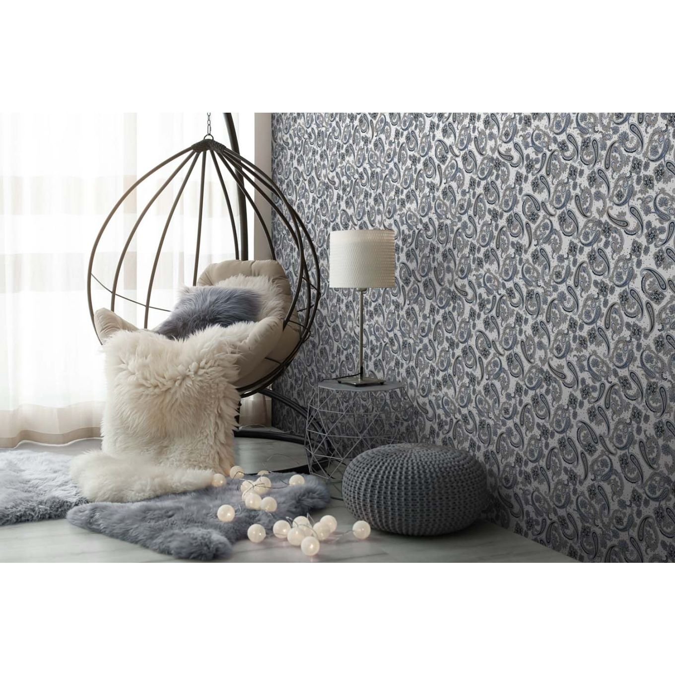 Clyde Paisley Amber Matt Porcelain Tile 250x250mm