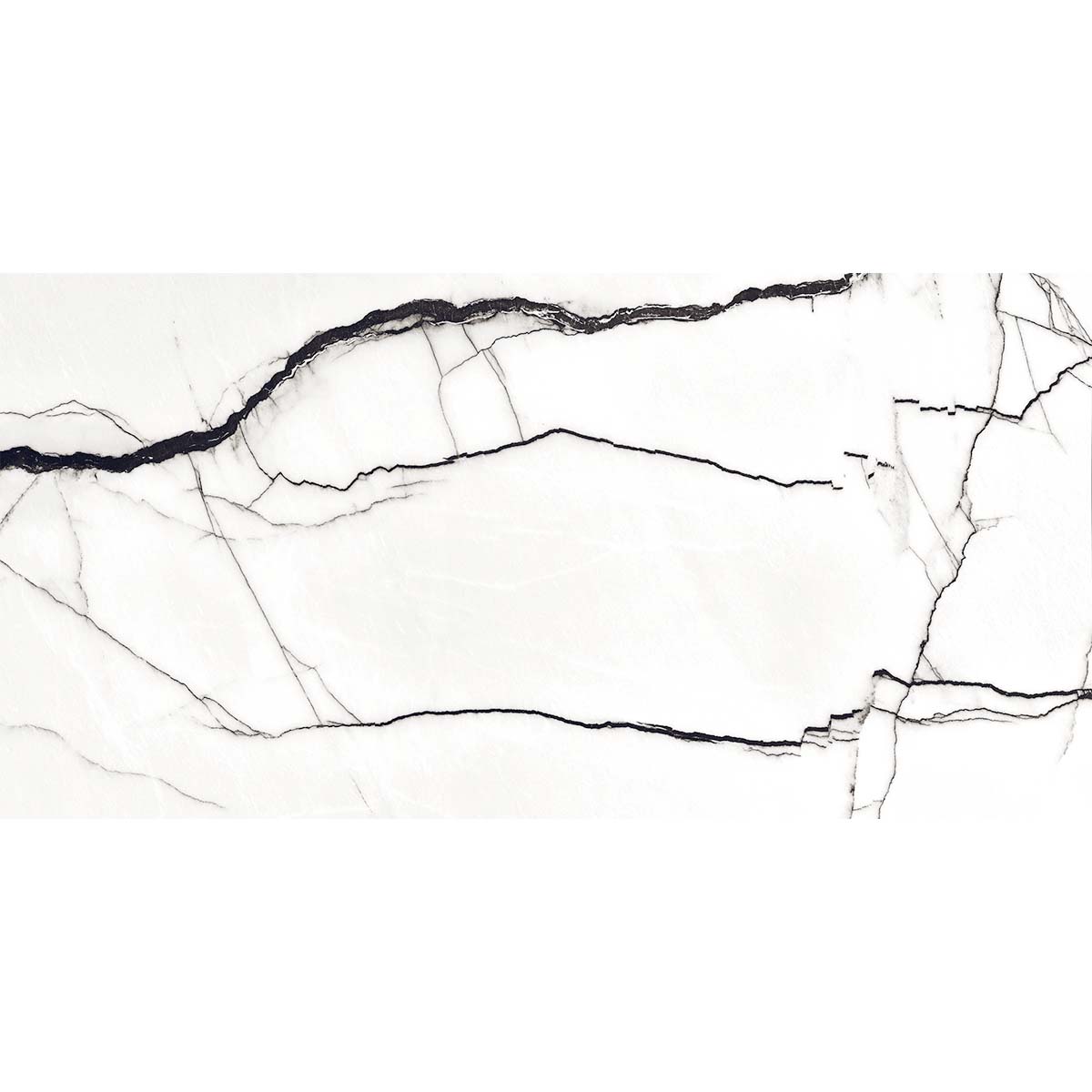 Marquis White Marble Gloss Porcelain Tile 600x1200mm