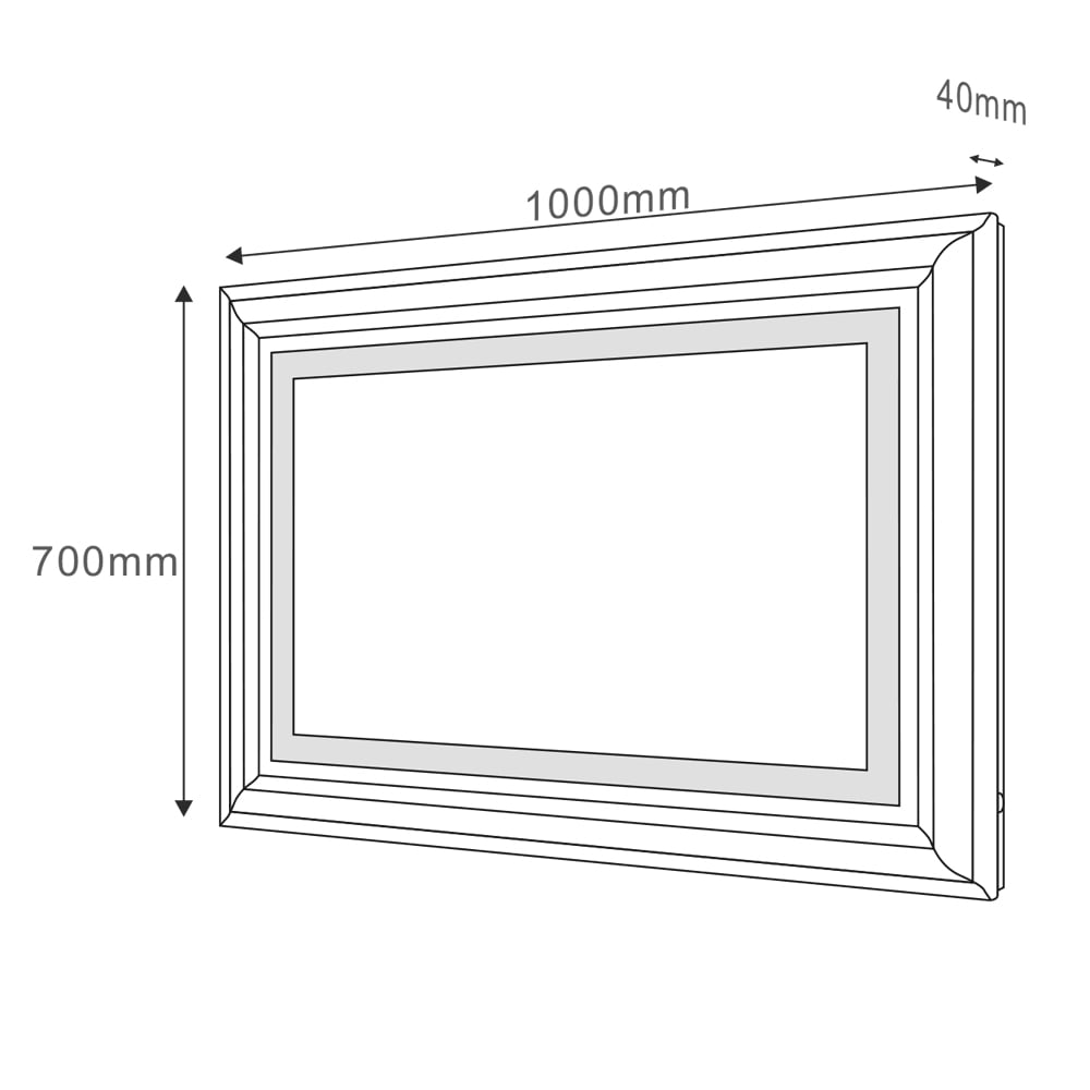 Cullin Traditional Framed LED Backlit Mirror 700x800mm